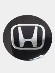 Черный наклейки на диски, колпаки Honda сферические, изогнутые, Хонда, 56 мм, 4 штуки