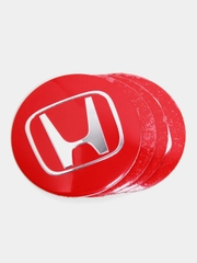 Наклейки на диски, колпаки Honda сферические, изогнутые, Хонда, 56 мм, 4 штуки