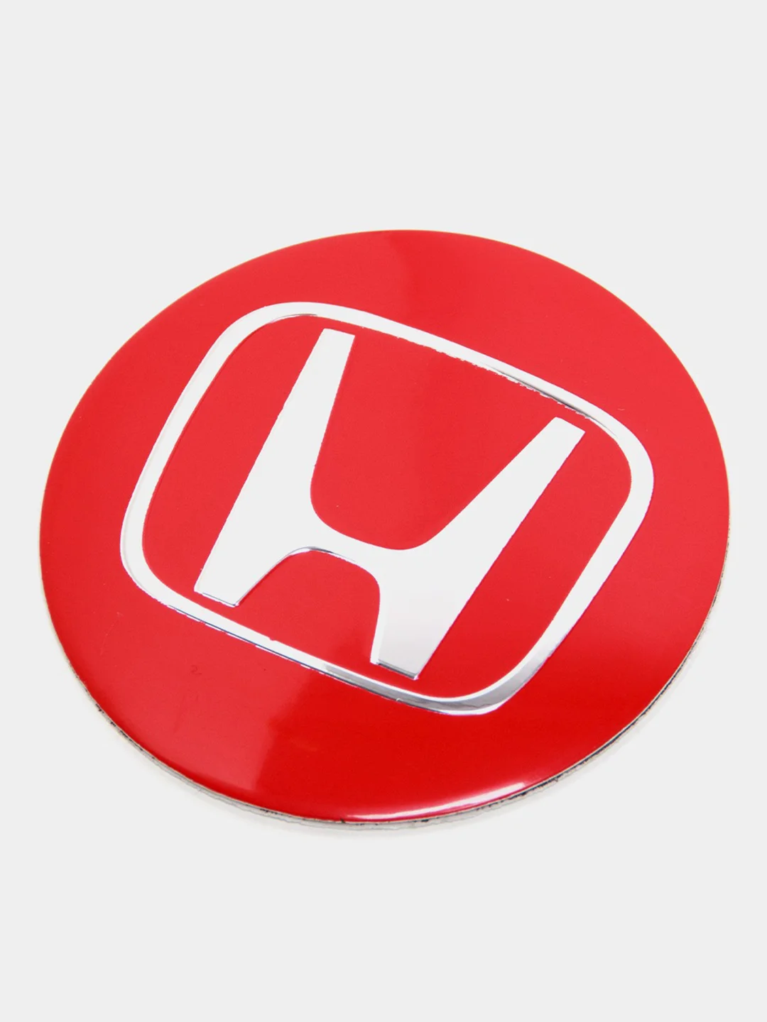Красный наклейки на диски, колпаки Honda сферические, изогнутые, Хонда, 56 мм, 4 штуки