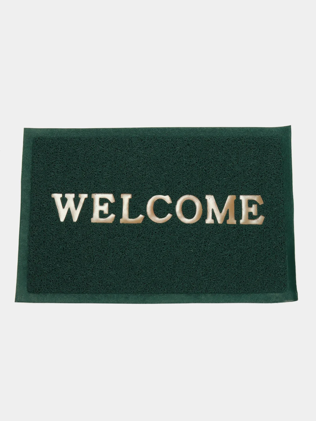 Зеленый коврик придверный ЕвроДизайн Welcome, пористый, 40 х 60 см