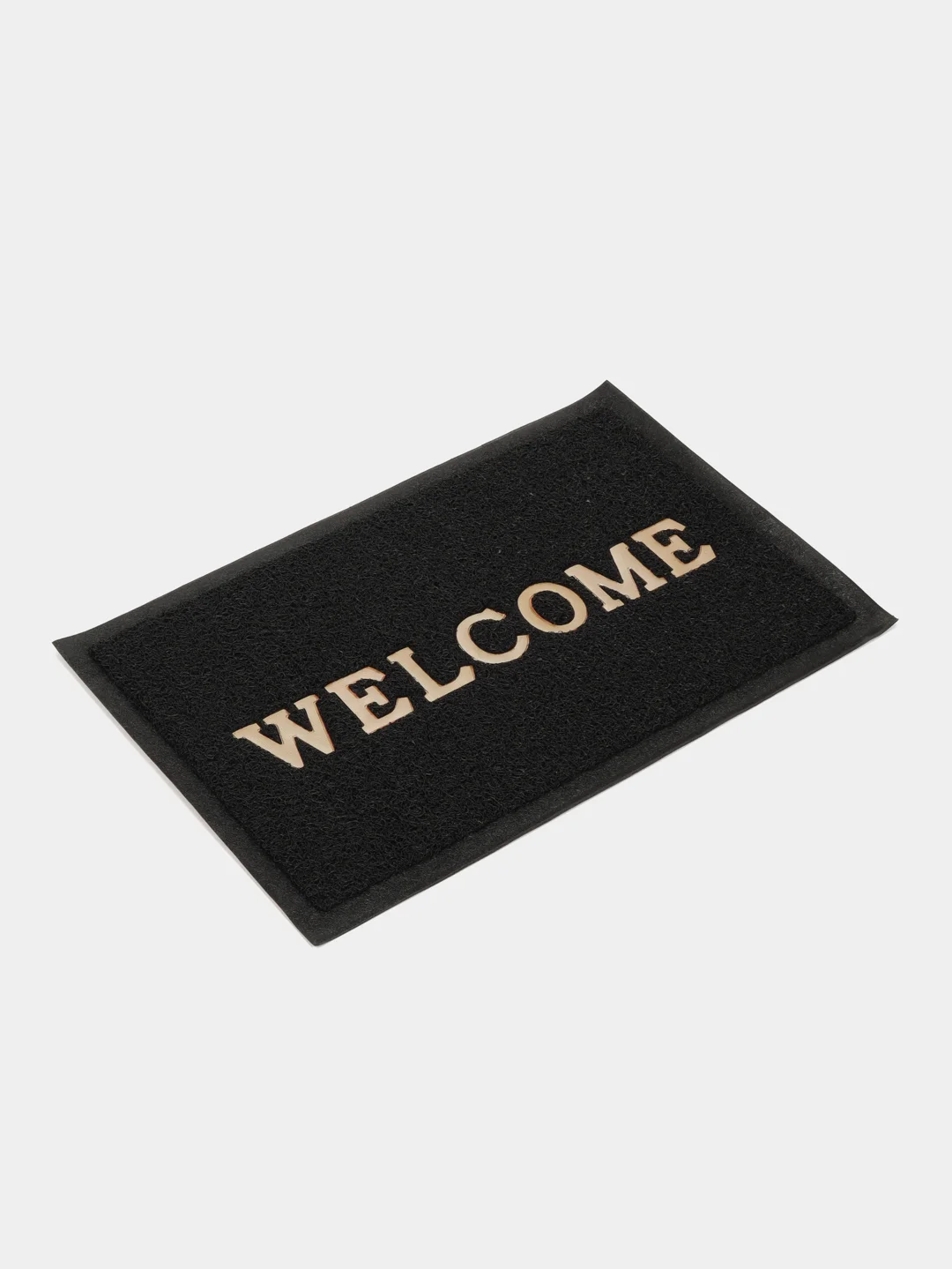 Серый коврик придверный ЕвроДизайн Welcome, пористый, 40 х 60 см
