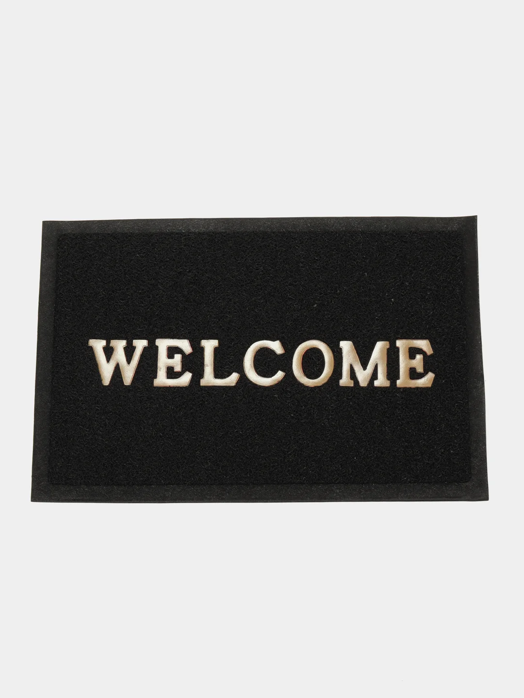 Черный коврик придверный ЕвроДизайн Welcome, пористый, 40 х 60 см