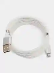 Серебряный usb-cable, кабель для зарядки iPhone, Micro, Type-C