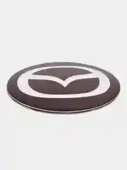 Черный наклейки на диски, колпаки MAZDA сферические, изогнутые, Мазда, 54 мм, 4 штуки