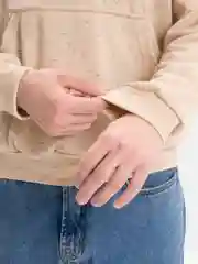 Бежевый худи мужской с капюшоном