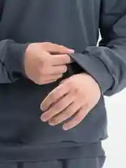 Серый спортивный мужской костюм без начеса