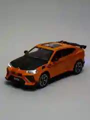 Оранжевый модель автомобиля Lamborghini Urus дым/свет/звук