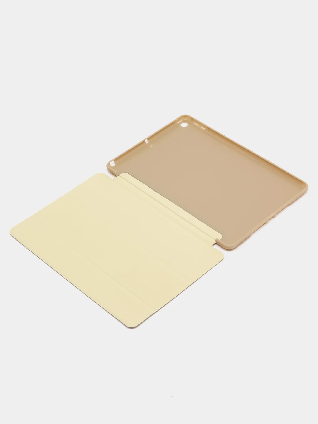 Бежевый чехол-книжка для планшета Apple iPad 10.2 7/8/9 поколения 2019/2020/2021 силикон КАРТОФАН