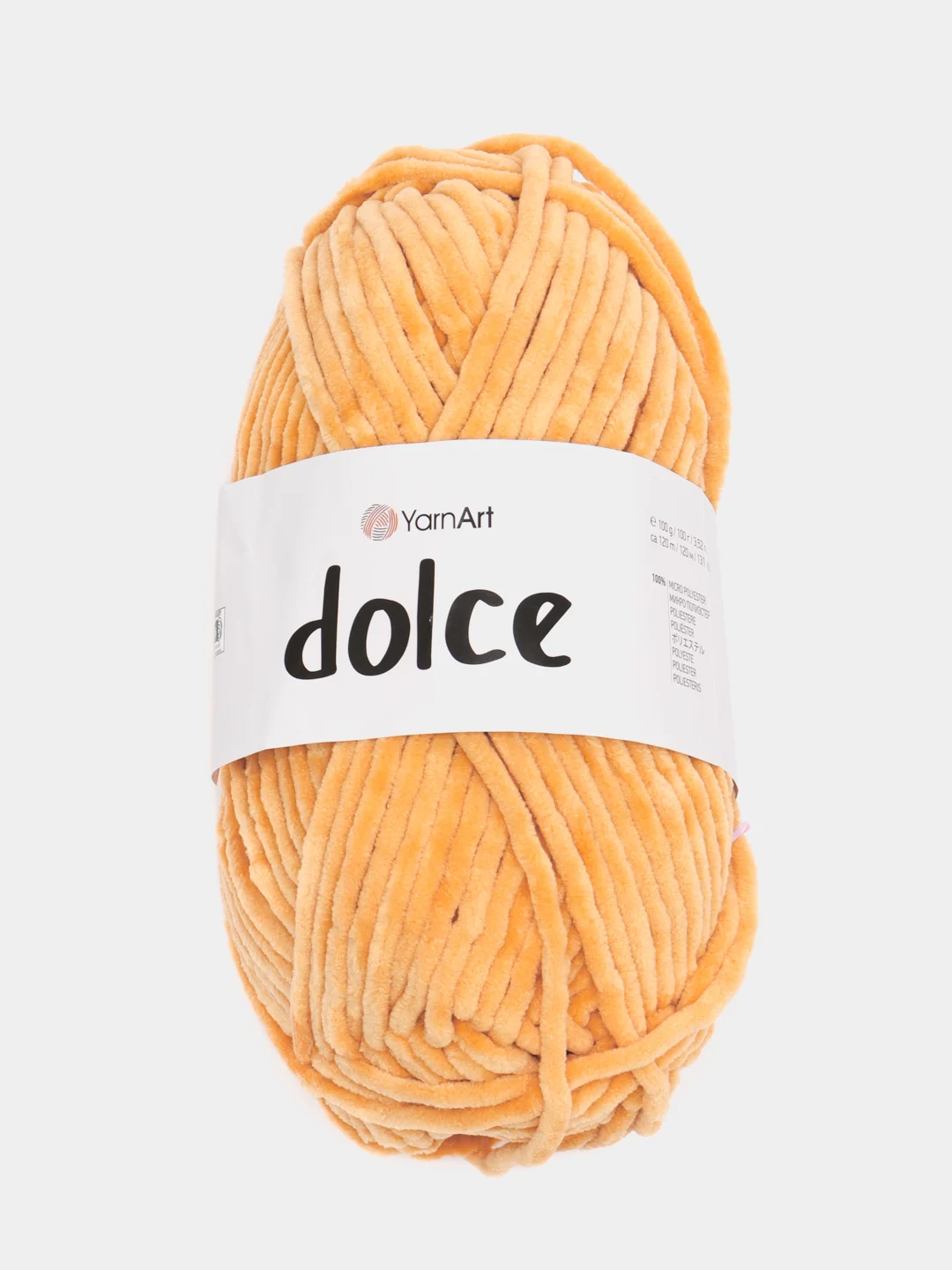 Пастельно-коралловый пряжа Плюшевая YarnArt Dolce 100% Микрополиэстер 100г 120м (Велюровая ЯрнАрт Долче)