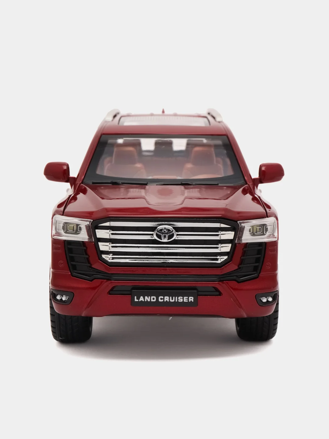 Красный модель автомобиля Toyota Land Cruiser 300