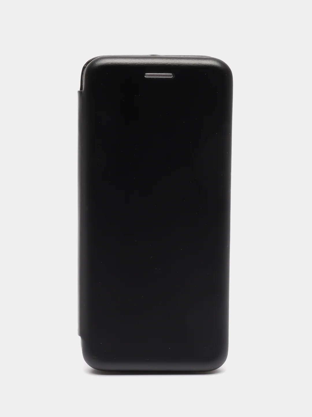 Черный кожанный чехол-книжка на Samsung Galaxy S9