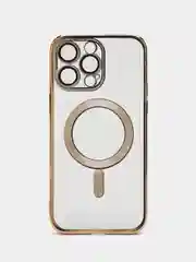 Золотой чехол MagSafe (МагСейф) для iPhone (Айфон) 11, 12, 13, 14, Pro, Pro Max, силиконовый