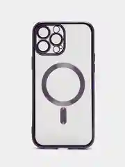 Фиолетовый чехол MagSafe (МагСейф) для iPhone (Айфон) 11, 12, 13, 14, Pro, Pro Max, силиконовый