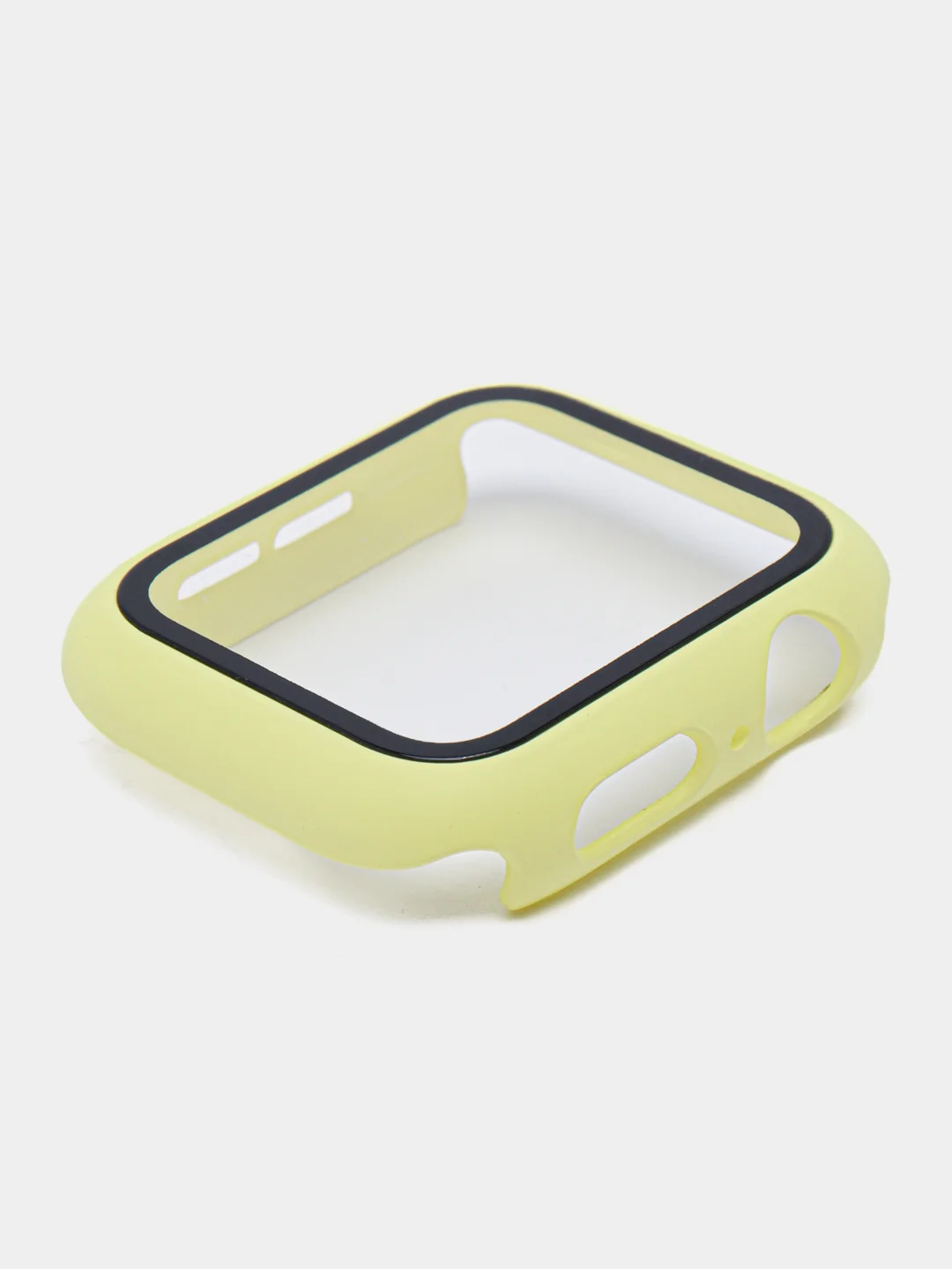 Желтый бампер с защитным стеклом и ремешком для Apple Watch 38/40/41/42/44/45/49