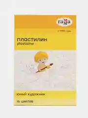 Пластилин Гамма "Юный художник" NEW, 16 цветов, 224 г, со стеком