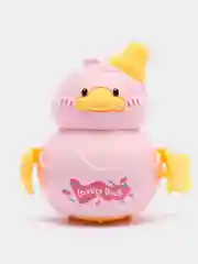 Розовый игрушка заводная "Уточка с шляпкой"