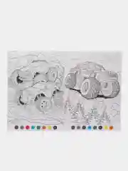 Раскраска по номерам Мегатачки, 16 страниц, формат А4