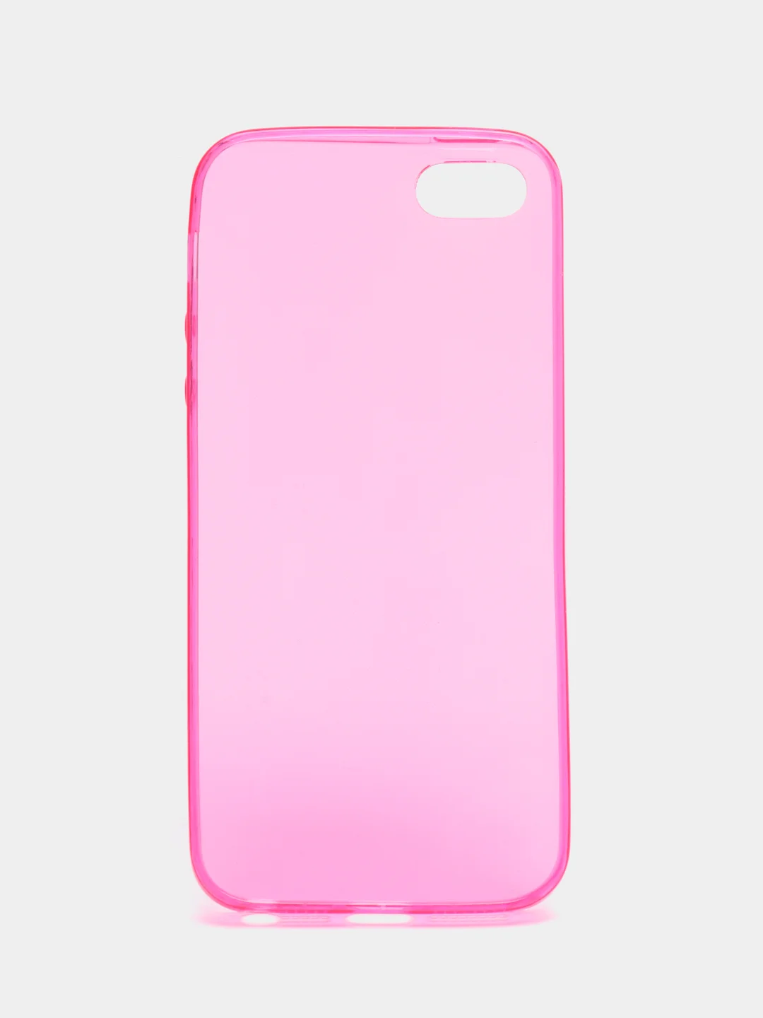 Розовый силиконовый - пластиковый чехол для iPhone 5 / 5s / 5Se