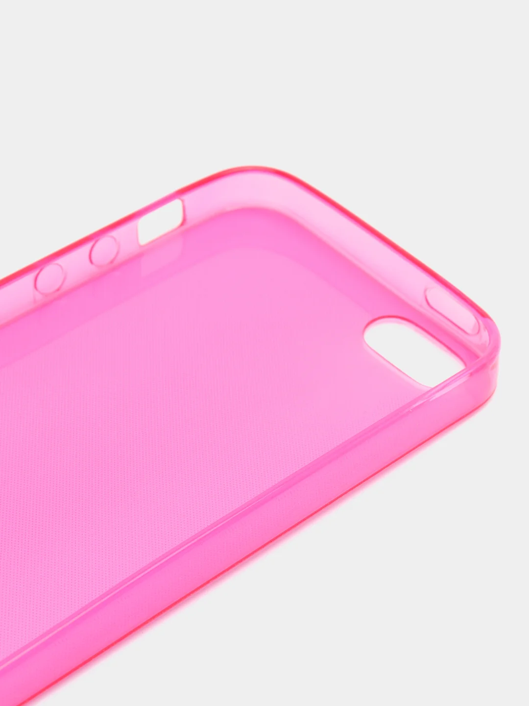 Розовый силиконовый - пластиковый чехол для iPhone 5 / 5s / 5Se
