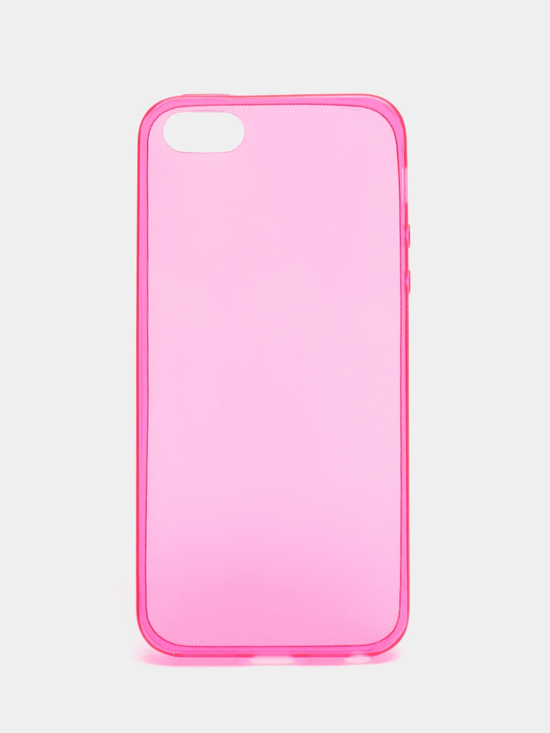 Розовый силиконовый - пластиковый чехол для iPhone 5 / 5s / 5Se