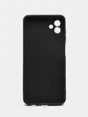 Черный чехол для Samsung Galaxy A04 (Самсунг Галакси А04), силиконовый, матовый, черный