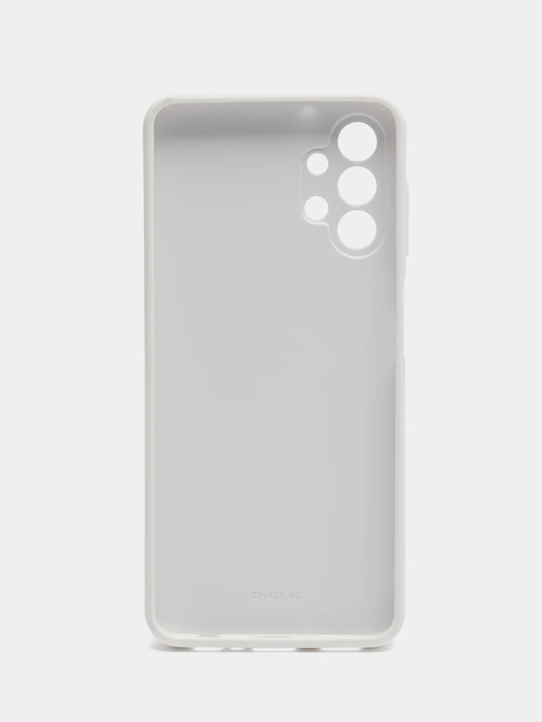 Белый чехол для Samsung Galaxy A13, Самсунг Галакси А13 4G, пластиковый, глянцевый, под стекло