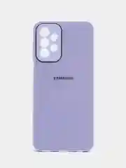 Сиреневый чехол Samsung Galaxy A23, Самсунг Галакси А23 твердый, пластиковый, глянцевый, под стекло