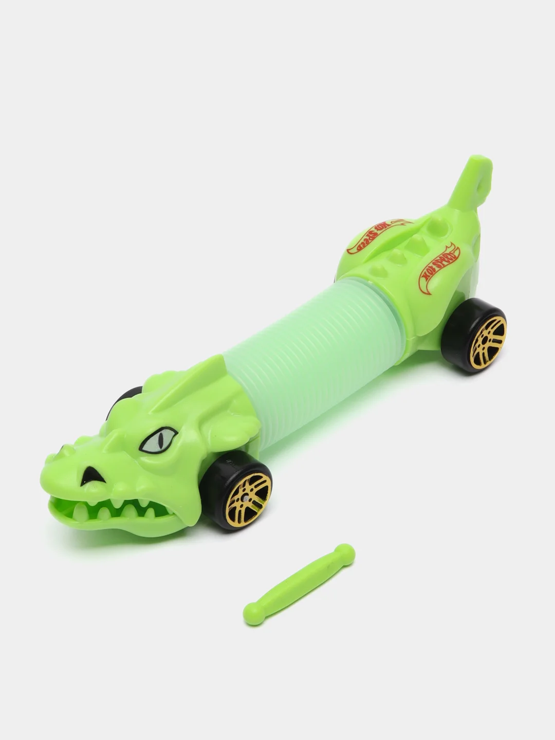 Салатовый машинка пружинка, светится, 10 х 3 х 2,5 см
