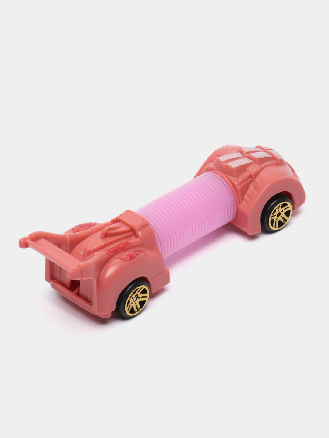 Розовый машинка пружинка, светится, 10 х 3 х 2,5 см