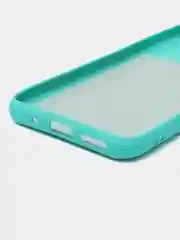 Тёмно-бирюзовый силиконовый чехол на Xiaomi Poco C40 ( Сяоми Поко С40 ) прозрачный , защита камеры