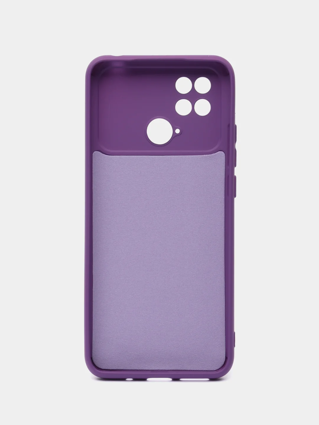 Фиолетовый силиконовый чехол на Xiaomi Poco C40 ( Сяоми Поко С40 ) прозрачный , защита камеры