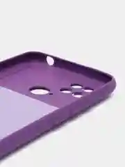 Фиолетовый силиконовый чехол на Xiaomi Poco C40 ( Сяоми Поко С40 ) прозрачный , защита камеры