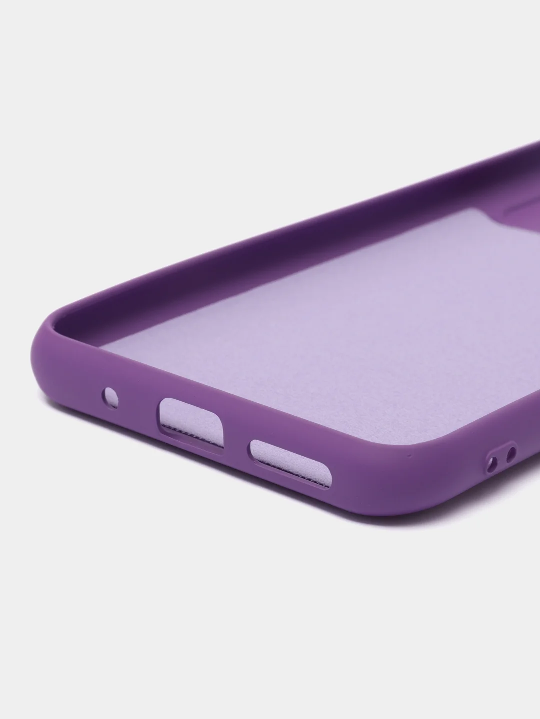 Фиолетовый силиконовый чехол на Xiaomi Poco C40 ( Сяоми Поко С40 ) прозрачный , защита камеры