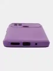 Фиолетовый силиконовый чехол на Xiaomi Poco C40 ( Сяоми Поко С40 ) прозрачный , защита камеры