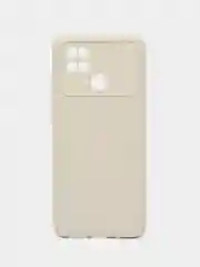 Слоновая кость силиконовый чехол на Xiaomi Poco C40 ( Сяоми Поко С40 ) прозрачный , защита камеры