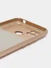 Бежевый силиконовый чехол на Xiaomi Poco C40 ( Сяоми Поко С40 ) прозрачный , защита камеры