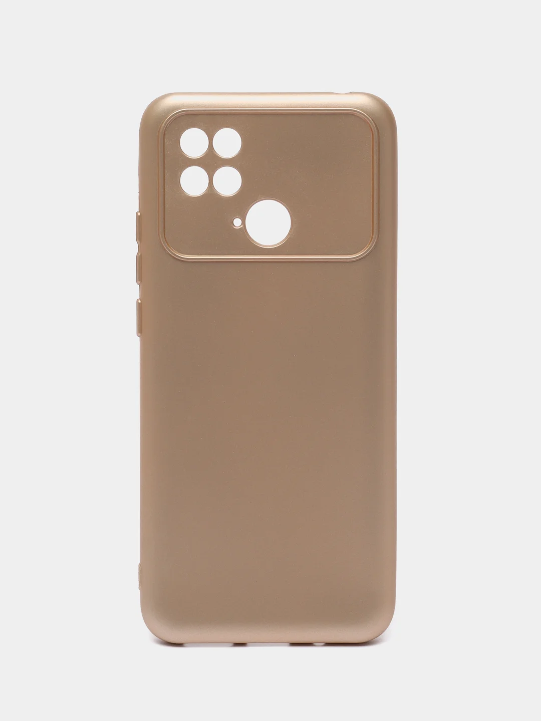 Бежевый силиконовый чехол на Xiaomi Poco C40 ( Сяоми Поко С40 ) прозрачный , защита камеры