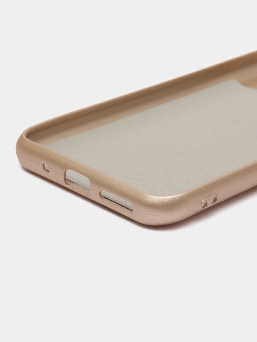 Бежевый силиконовый чехол на Xiaomi Poco C40 ( Сяоми Поко С40 ) прозрачный , защита камеры