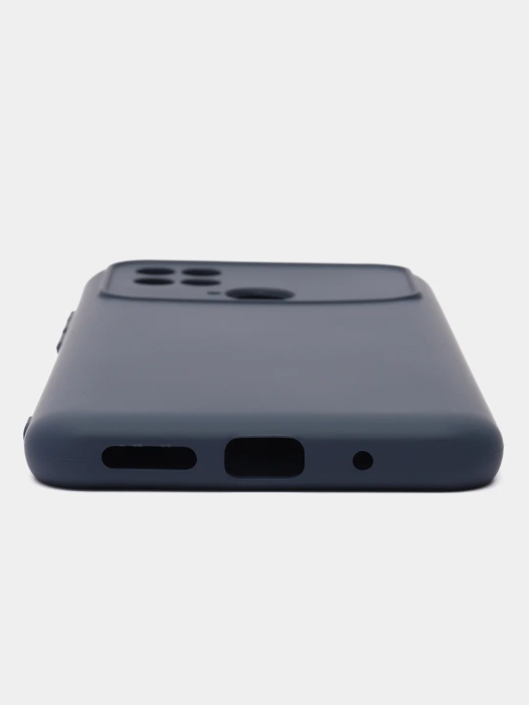 Синий меланж силиконовый чехол на Xiaomi Poco C40 ( Сяоми Поко С40 ) прозрачный , защита камеры