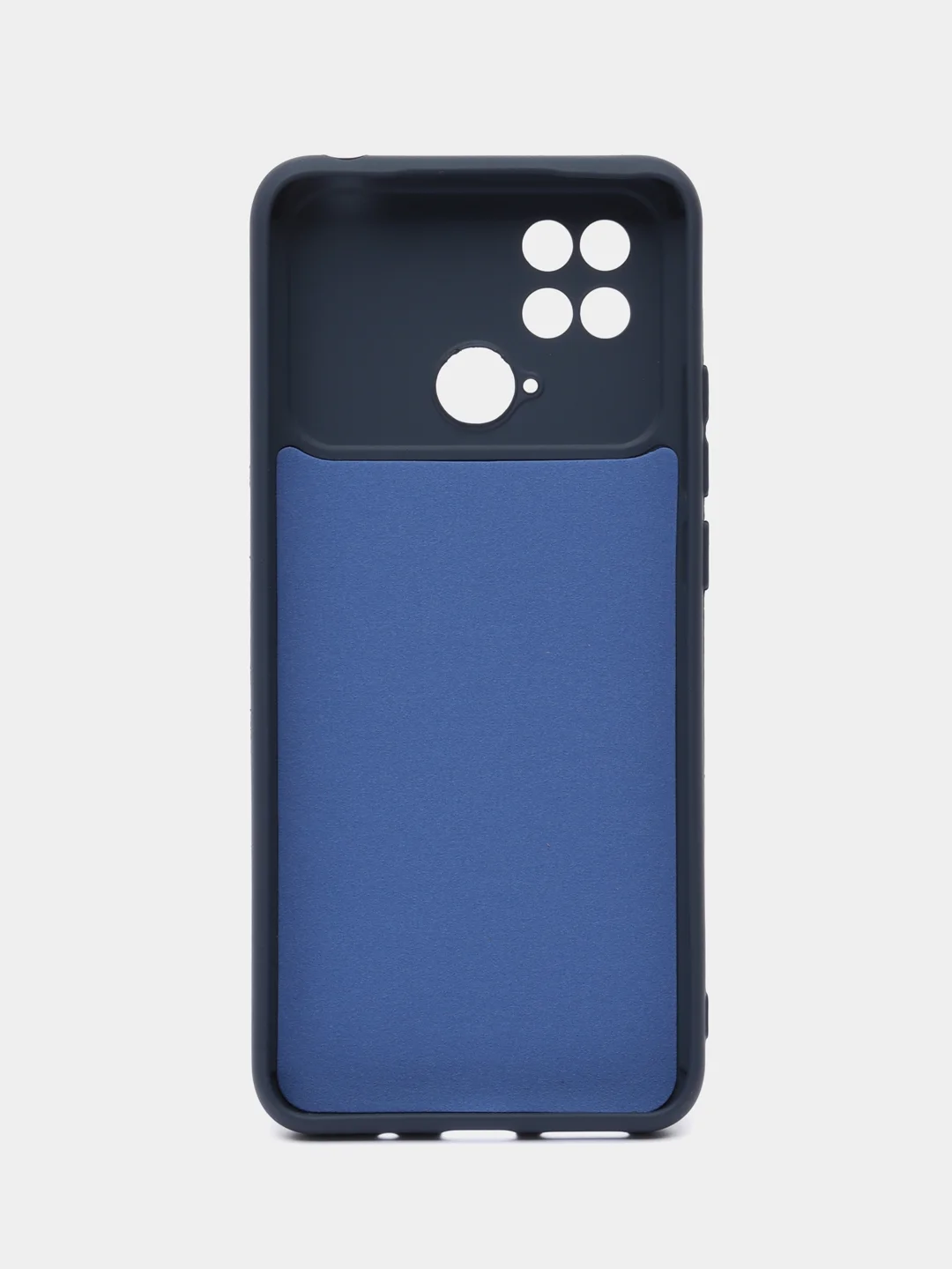 Синий меланж силиконовый чехол на Xiaomi Poco C40 ( Сяоми Поко С40 ) прозрачный , защита камеры