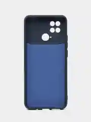Синий меланж силиконовый чехол на Xiaomi Poco C40 ( Сяоми Поко С40 ) прозрачный , защита камеры