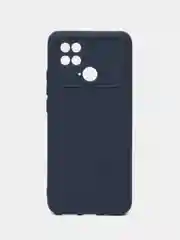 Синий меланж силиконовый чехол на Xiaomi Poco C40 ( Сяоми Поко С40 ) прозрачный , защита камеры