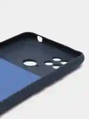 Синий меланж силиконовый чехол на Xiaomi Poco C40 ( Сяоми Поко С40 ) прозрачный , защита камеры