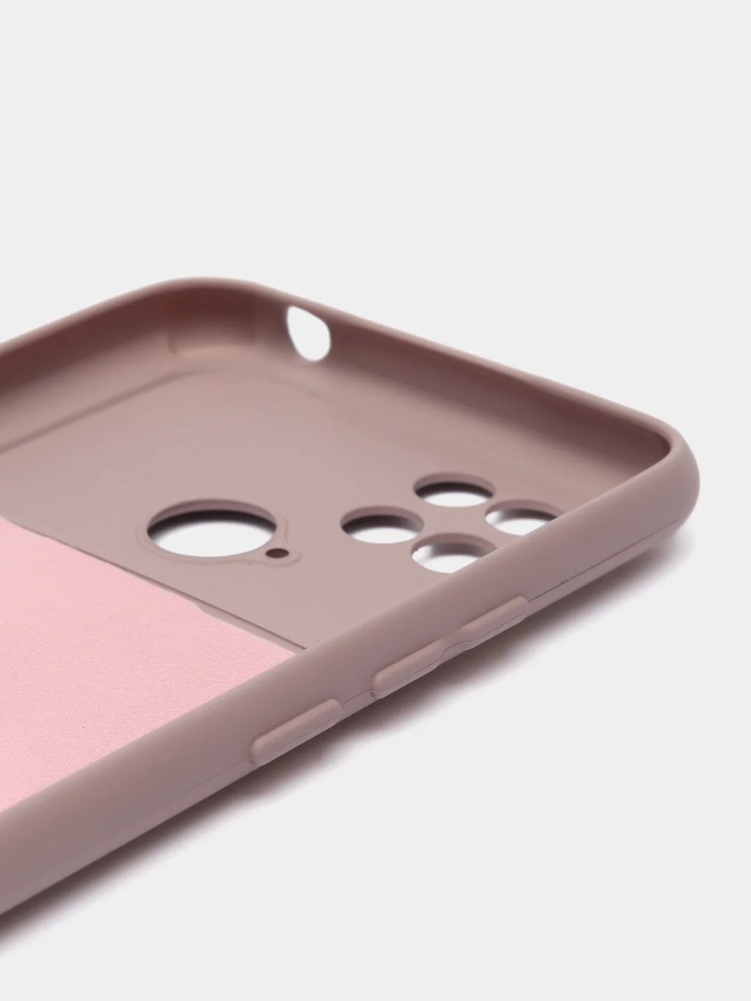 Сиреневый силиконовый чехол на Xiaomi Poco C40 ( Сяоми Поко С40 ) прозрачный , защита камеры