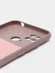 Сиреневый силиконовый чехол на Xiaomi Poco C40 ( Сяоми Поко С40 ) прозрачный , защита камеры