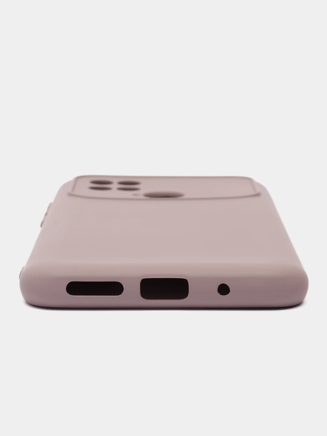 Сиреневый силиконовый чехол на Xiaomi Poco C40 ( Сяоми Поко С40 ) прозрачный , защита камеры