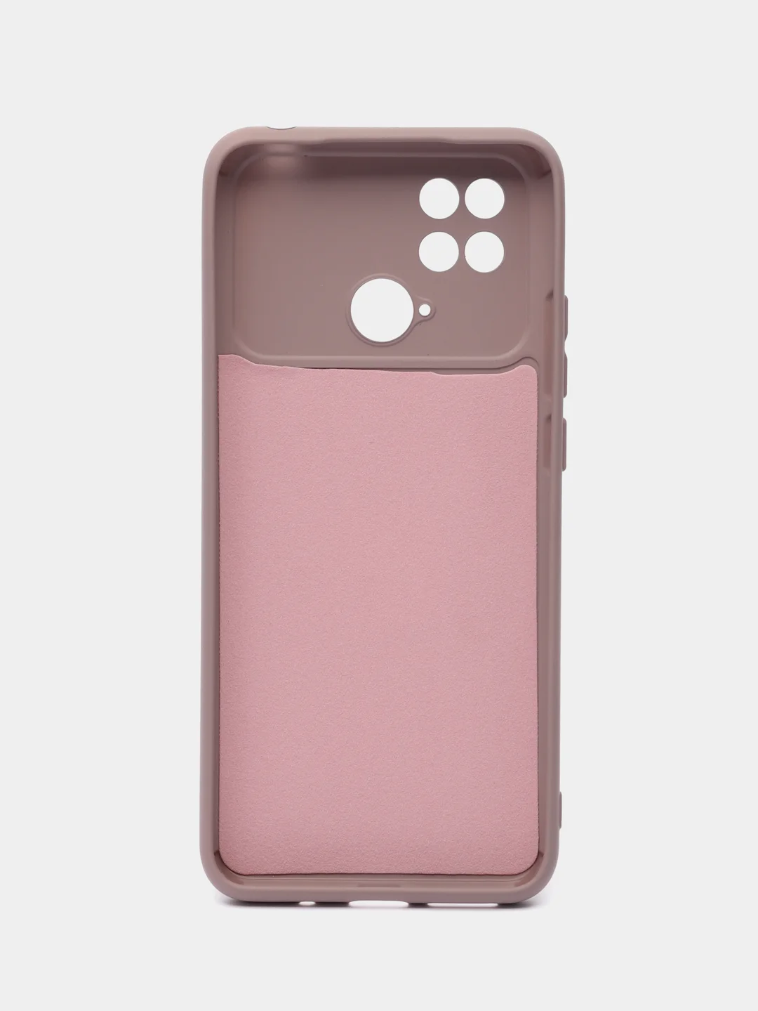 Сиреневый силиконовый чехол на Xiaomi Poco C40 ( Сяоми Поко С40 ) прозрачный , защита камеры