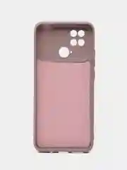 Сиреневый силиконовый чехол на Xiaomi Poco C40 ( Сяоми Поко С40 ) прозрачный , защита камеры