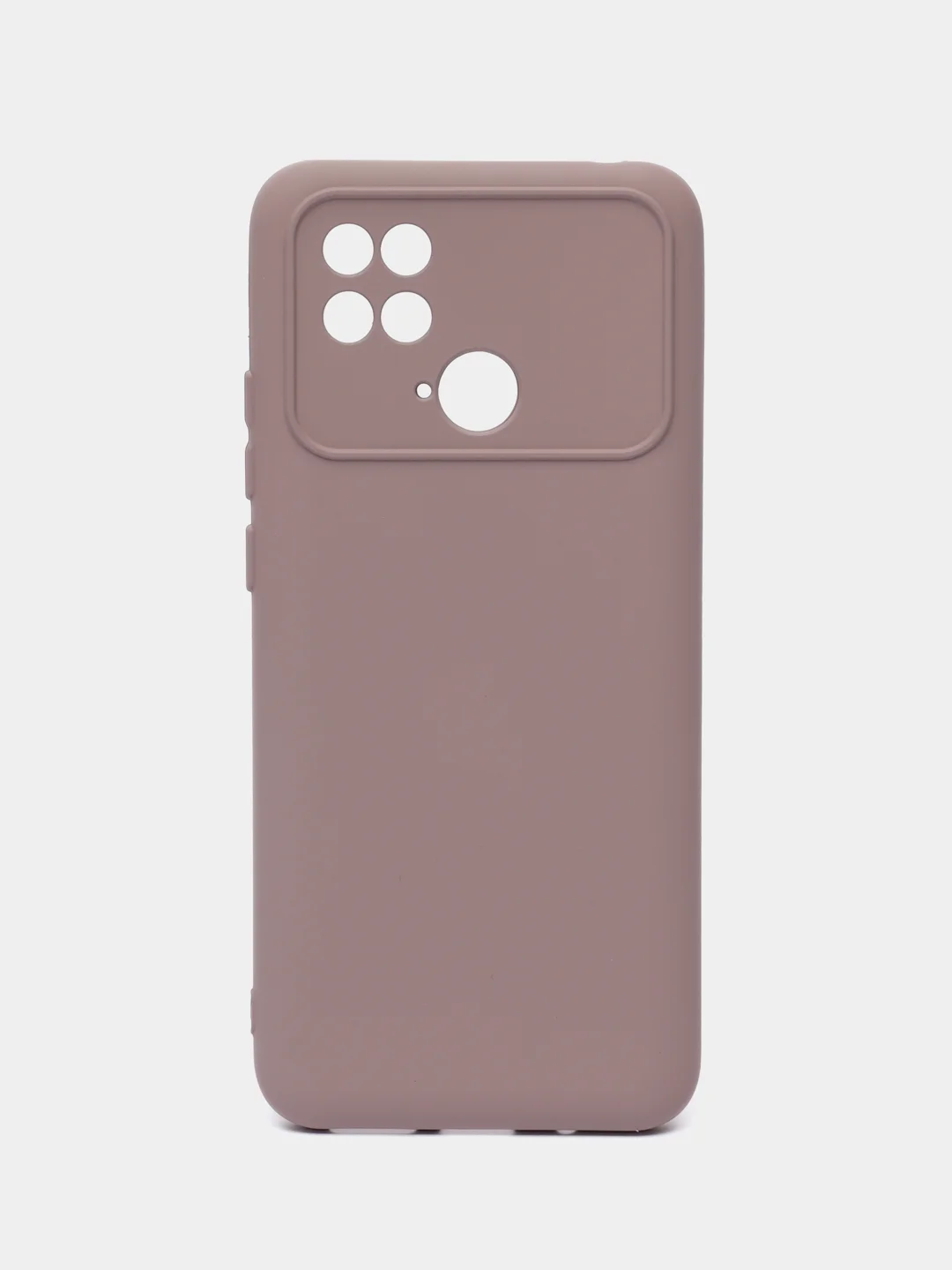 Сиреневый силиконовый чехол на Xiaomi Poco C40 ( Сяоми Поко С40 ) прозрачный , защита камеры