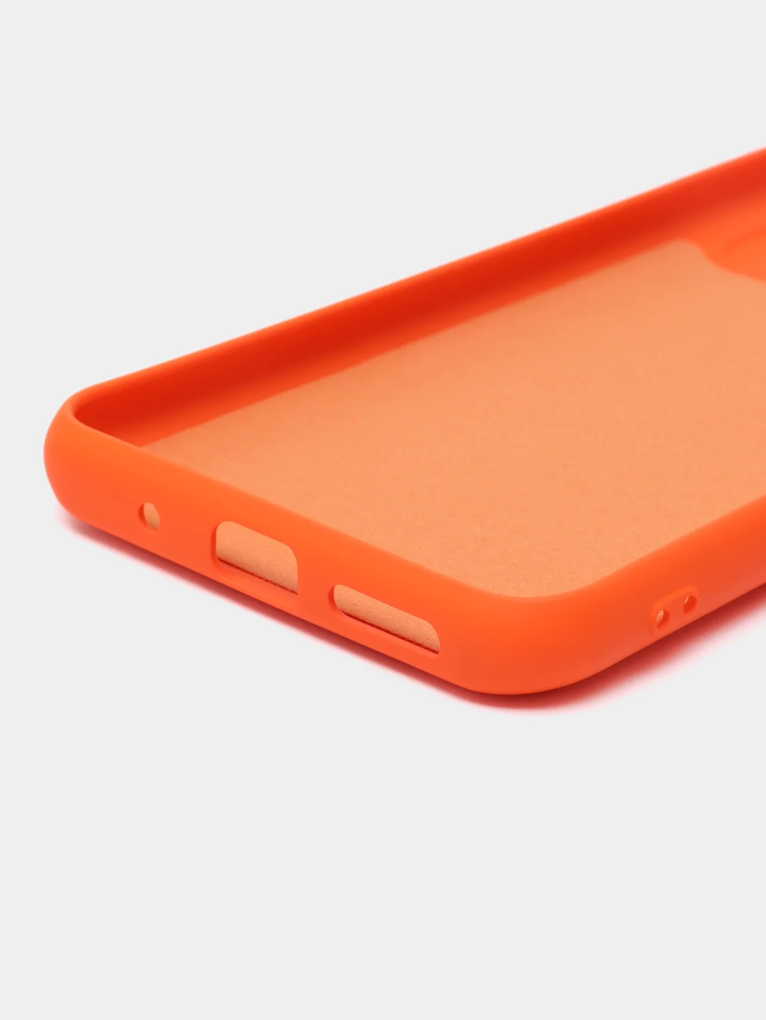 Оранжевый силиконовый чехол на Xiaomi Poco C40 ( Сяоми Поко С40 ) прозрачный , защита камеры